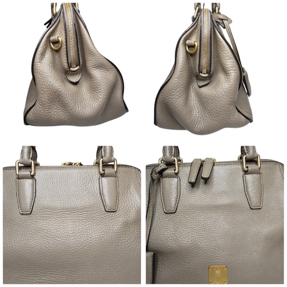 MCM Taupe Leather Satchel w/ authenticity card - Picture 6 of 6